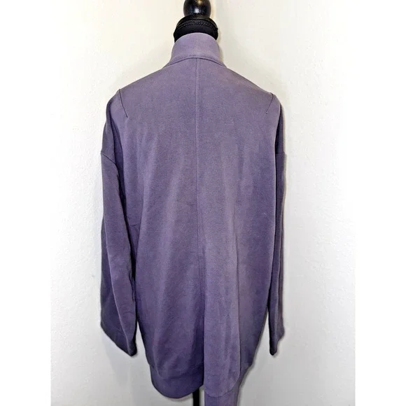 Athleta Short Robe Belted Cardigan Wrap‎ Purple Size L/XL NWOT - Picture 4 of 8